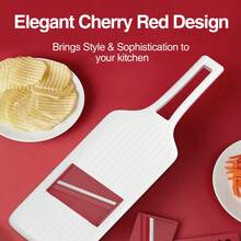 XO Chef Lab 6-In-1 Deluxe Vegetable Slicer With Storage And Drainage System - Effortless Slicing & Safe Storage - 紅白色 - 查看 12