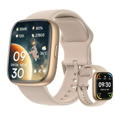 Unisex Smart Watch With 1.83" HD Display, Alexa/Fitness Tracker, IP68 Waterproof, 100+ Sports Modes, 300mAh Long-Lasting Battery, Compatible With IOS/Android, Ideal Gift For Men And Women