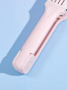 CTZIHGAO 1 pieza Cepillo alisador de cabello en forma de V, peine de doble uso para alisar y rizar, pinza de peinado resistente al calor, cuidado rápido del cabello, cepillo de cabello suave anti-escaldadura, adecuado para cabello grueso, rizado o largo - Cepillo alisador de cabello profesional, crea un estilo liso y sin frizz - Cepillo resistente al calor de grado salón, adecuado para peinado diario - Rosa - Ver 4