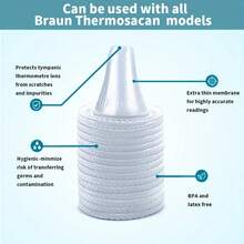 Copri sonda per termometro auricolare, filtri lenti monouso compatibili con tutti i modelli di termometri auricolari, cappucci di ricambio, copriauricolari per termometro auricolare, coperture monouso di ricambio per termometri auricolari