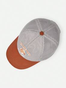 Balabala Kids' Embroidered Baseball Cap, Sun-Protective & Stylish - Yang Orange - View 3