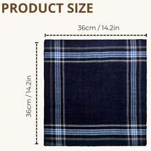 12 Pack Men's Handkerchiefs Classic Handkerchiefs For Men Pocket Square Assorted Mens Hankies Gents Hankerchieves, 6 Colors, 14.17*14.17 Inch