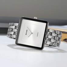Skmei Reloj de pulsera para hombre SKMEI 2371 de acero inoxidable, resistente al agua, de estilo minimalista clásico, de gran
