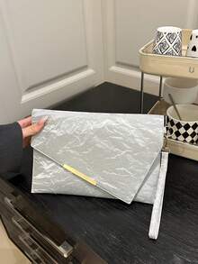 Small Envelope Design Fashion Women Bag - Silver - View 2