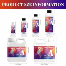 20ml/50ml/100ml/250ml/500ml Crystal Epoxy Resin AB Glue, 1:1 Ratio, 12-24 Hrs Curing, No Bubbles, DIY, River Table, Non-Yellowing, High Hardness, Smooth Finish