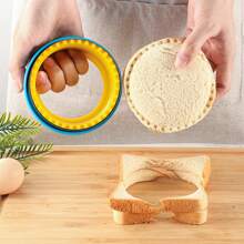 6 Stücke Edelstahl Sandwich Maker Förmchen Set, DIY Taschensandwich, süße Cartoon Dinosaurier, Herz, Stern, rechteckig, rund, Teddy Bär förmige Ausstechformen