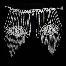 Luxury Wedding Rhinestone Shoulder Chain, Multi-Layer Tassel Body Chain For Bridal Dress Jewelry - Silver - View 4