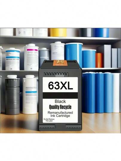 1-Pack 63XL Black High Production Ink Cartridge | Suitable For DeskJet 112, 2130, 3630 Series; ENVY 4510, 4520 Series; OfficeJet 3830, 4650, 5200 Series | Qualified Instant Use Ink | F6U64AN