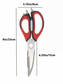 7 In 1 Multi-Function Kitchen Scissors With Magnetic Holder, Stainless Steel Sharp Blade For Cutting Food, Meat, Fish – Bone Scissors Powerful Tool Scissors Refrigerator Scissors Outdoor Scissors Easy To Use Kitchen Tools - Comfort Grip, Detachable, Easy To Clean, Sharp, Portable