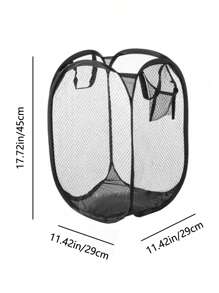 2pcs/1pc Breathable Mesh Dirty Clothes Laundry Basket, Foldable Home Storage Bin For Toys