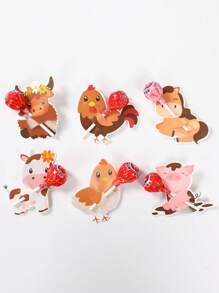 48 pièces Papier à sucette thème animaux de ferme rouges, carte d'emballage de sucette à motif animaux de ferme rouges, sac d'emballage de sucette pour anniversaire, sac cadeau pour fête d'anniversaire, décoration de sucette pour fête de bébé, sac de décoration de table pour fête d'anniversaire