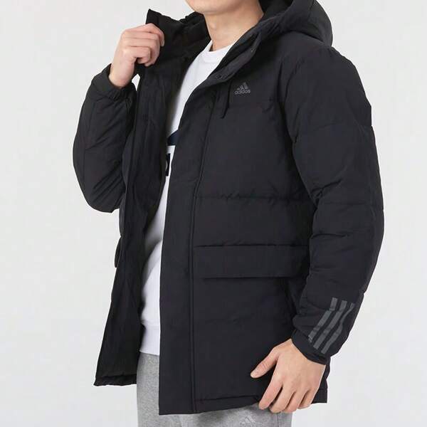 Adidas Herren Daunenjacke Neue Outdoor Lässig Einfache Warme und Bequeme Kapuzenjacke IL8926