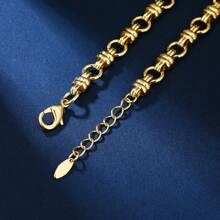 1pc 7mm Fashionable Personalized Hip Hop Octagonal Chain Bracelet, Adjustable Design, Gift For Women, Suitable For Daily Wear