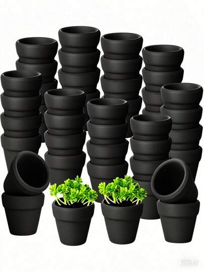 6 piezas/1 pieza - Macetas pequeñas mini - Macetas de plástico para suculentas, cactus y manualidades - Perfectas para jardinería de ventana, regalos de boda y fiestas de jardín al aire libre en primavera, regalos y decoraciones de Halloween, Navidad, Acción de Gracias y Festival de la Cosecha, Otoño