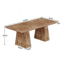 Tribesigns 63-Inch Executive Desk, Large Office Computer Desk With Double Pedestal, Modern Simple Workstations Writing Table Conference Table Business Furniture For Home Office - Nâu nhạt - Xem 8