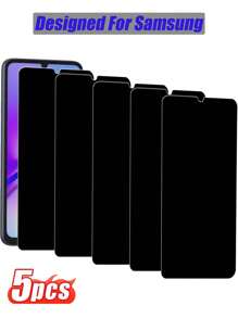 5 pezzi Protezione per lo schermo in vetro temperato anti-spia, compatibile con Samsung A54/A13/A34/A12/A53/A14/A71/A52/A23/A32/A73/A50/A33/A22 5G/Galaxy S25 Edge, facile da installare, anti-sbirciatura, senza bolle, anti-graffio, vetro temperato infrangibile