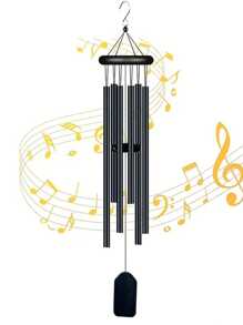 1pack Black Deep Tone Soothing Melodic Tones Windchimes, Wind Chimes For Outside, Room Decor Bedroom Decor Home Decor Wall Decor