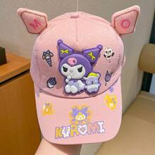 Sanrio 1 Stück Sanrio Cool Kuromi Hut, neuer süßer Cartoon-Charakter Baseball Cap, verstellbarer Sonnenhut für Damen, Sonnenschutz Hut, Baseball Mütze, UV-Schutz, maschinenwaschbar, Marke: Sanrio