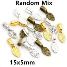 40pcs 15x5/21x7mm Zinc Alloy Bail Connectors Handmade Charms Pendant DIY Jewelry Making Accessories For Bracelet Necklace