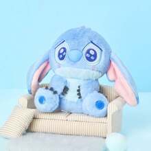 Miniso 1pc  Blue Stitch Series 5 Expression Cartoon Cute Soft Doll Charm (Stitch) For Bag Key Decoration, Gift For Stitch Fans