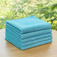 5pcs Highly Absorbent Super Microfiber Cleaning Rags, Thick Kitchen Dishwashing Cloths, Multi-Purpose Household Cleaning Wipes