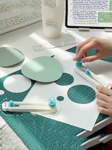 1 Stück Einstellbarer 360 Grad Rund-Schneidmesser DIY Zirkel Cutter für Scrapbooking, Kreisförmige Papier Scrapbooking Karten Cutter, Rückkehr zur Schule, Schulmaterialien
