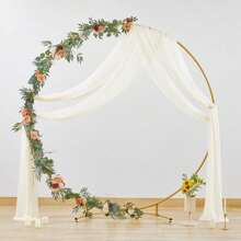 1 pièce Drapé d'arche de mariage en tissu tulle blanc transparent, rideau tulle pour fond de cérémonie de mariage, fête d'anniversaire, décoration de plafond