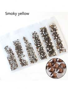 1728 Pcs Flat Back Crystal Glass Nail Art Rhinestones. 4#-12# 6 Sizes Mix DIY Decorations For Nails, Clothes, Bags, Hair Accessories, Cars, Beddings, Pendants, Etc. Suitable For Teenage Girls, Women Nail Art, Eye Makeup, Face Stickers, Jewelry Decoration Flat Back Rhinestones. 6 Bags Of Crystal Glass Flat Back Rhinestones. Nail Charms Nail Gems Nail Supplies