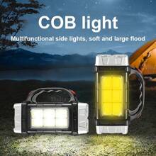 4/8 LED Portable Flashlight, USB And Solar Rechargeable, High Intensity, Long Battery Life, Multiple Lighting Modes, With COB Work Light, Suitable For Home, Outdoor, Camping, Fishing And Other Scenarios
