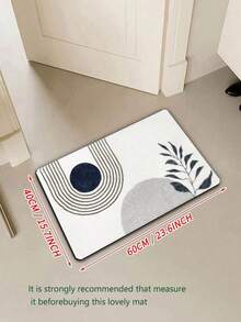 仿毛皮波西米亚风浴室地垫，柔软防滑吸水超细纤维浴室地垫，可机洗，适用于浴室、淋浴间、洗衣房、玄关、卧室、厨房、小屋，便携式门垫，浴室厨房装饰，厨房地毯 - 彩色 - 查看 15