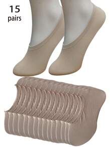 8/15/20/30 Pares de calcetines invisibles de tobillo de unicolor para hombre, transpirables, de secado rápido, anti-olor, suaves, con tela que absorbe la humedad, apropiados para hombres, mujeres, parejas, uso diario, deportes, exterior, primavera, verano, otoño