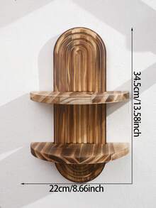 1Pc/2Pcs Geometric Wall Mounted Shelves, Wood Floating Shelves, Rustic Wood Shelves For Wall Storage, Wall Mounted Wooden Display Shelf For Bedroom Kitchen, Floating Shelves For Wall Shelf Over Toilet Small Wall Mounted Farmhouse Decor – Boho Floating Wall Mounted Storage & Display Shelf For Bathroom, Bedroom, Kitchen, Entryway, Farmhouse Home Decor, Spring & Summer Wall Accent