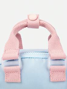 Balabala 女孩斜挎布包，可爱又时尚的夏季配饰 - 藍黃色調 - 查看 4