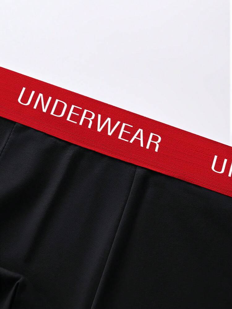 5 Stück/Pack Herren einfarbige Premium Schwarz Boxershorts, bequeme Boxershorts, Lässig Unterwäsche, Große Größen - Verschiedenfarbig - Übersicht 10