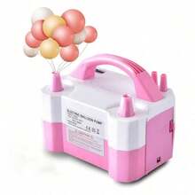 1 件便携式电动气球泵，气球鼓风机风扇，用于快速制作气球拱门，自动气球充气机带双喷嘴，用于派对/婚礼装饰