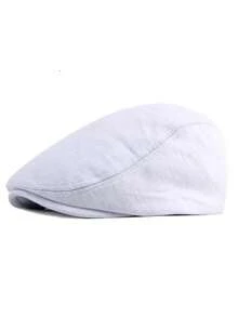 1pc Men & Women Beanie Hat, Solid Color Knitted Beret Cap, Simple Style, Suitable For Spring/Autumn - 55-59cm - View 4