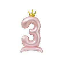 32 Inch Candy Pink Base Crown Numeral Aluminum Foil Balloon, Suitable For Birthday Party, Gathering, Wedding And Other Occasions - Pink - View 13