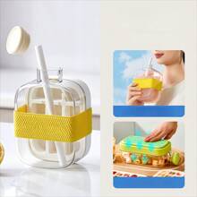 Ice Water Cup With Straw: Ice Cube Cup - No Need To Share Ice Cubes With Others. Just Press To Remove The Ice Cubes. Perfect For Families And Pool Parties. It Can Enable You To Enjoy Summer Frozen Beverages Better. Household Ice-Making Molds.