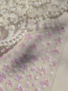 1 件 5D 梦幻花瓣高品质美甲贴纸果冻系列设计装饰贴花 DIY 艺术美甲