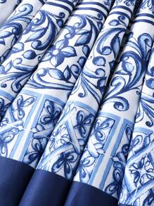 Abito a sottoveste vintage con stampa floreale per ragazze, adatto per spiaggia e vacanze