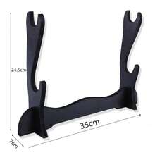 Estante de Katana de 3 capas, soporte de espada de madera, expositor de pie, soporte de katana samurai japonés, organizador de decoración para el hogar - Pequeño-12 cm - Ver 8