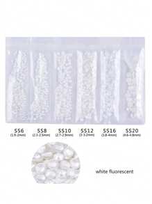 1728 Pcs Flat Back Crystal Glass Nail Art Rhinestones. 4#-12# 6 Sizes Mix DIY Decorations For Nails, Clothes, Bags, Hair Accessories, Cars, Beddings, Pendants, Etc. Suitable For Teenage Girls, Women Nail Art, Eye Makeup, Face Stickers, Jewelry Decoration Flat Back Rhinestones. 6 Bags Of Crystal Glass Flat Back Rhinestones. Nail Charms Nail Gems Nail Supplies