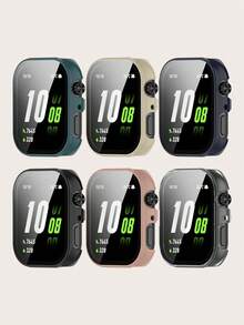 1pc Solid Color Unisex Semi-Enclosed PC Watch Case + Screen Protector All-In-One Smart Watch Protective Case Suitable For Honor Choice Rossini Smart Watch 2i, Suitable For All-Day Wear - For Rossini 2i - View 2