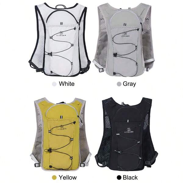 Running Hydration Vest For Women And Men. Camel Hydration Backpack Water Backpack(Only Backpack Without Bladder), 6 Pocket, Quick Dry, Breathable, Adjustable Backpack For Runs, Hiking, Cycling, Trails, Marathons
