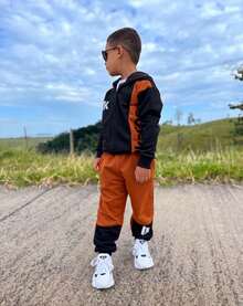 Winter Boy's Sweatshirt Tracksuit Set - Rỉ Nâu - Xem 8