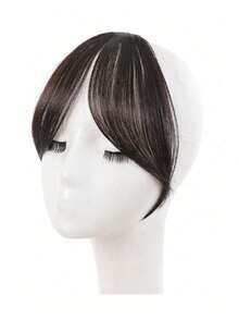 1pc Synthesis Wig Middle-Part Bangs Hair Extensions Clip In Forehead Natural Seamless French Oblique Bangs Eight-Character Bangs Perfect For Everyday Wear, Claw Clips, Hair Claws, Hair Slide, Hair Barrettes, Hair Accessories - Multicolor - View 4