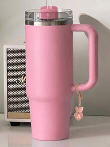 1pc 26pcs Letter Heart Butterfly Metal Bag Charm, Personalized Heart Butterfly Shape Lucky Letter Pendant With Lobster Clasp, Suitable For Decorating Handbag, Wallet, Backpack, Cup, Perfect Gift For Girlfriend, Wife, Girl, Woman, Mother, Sister, Daughter, Friend, Teacher, Classmate On Birthday And Special Occasions - Pink - View 7