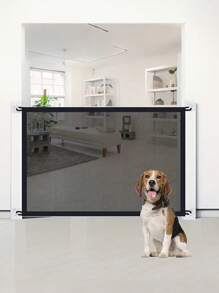 1 pieza, Reja de seguridad para mascotas, protege a los bebés y a la familia, barrera de contención para mascotas, garantiza la protección del hogar, ajustable y portátil de fácil instalación, barrera para escaleras para mascotas, versátil y espacioso, apto para escaleras, balcón, marco de puerta y uso en exteriores