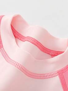 Balabala Young Girl' UV Protection 2 Pieces Swimsuit, Comfortable & Flexible - Pink - View 6