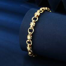 1pc 7mm Fashionable Personalized Hip Hop Octagonal Chain Bracelet, Adjustable Design, Gift For Women, Suitable For Daily Wear